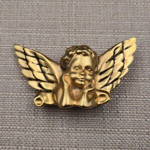 D'lor 90's Handmade Victorian Cherub Belt Buckle B1077
